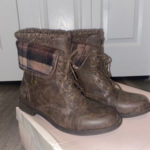 Plaid Fall Booties